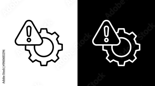 Risk Management White Icon Set Design