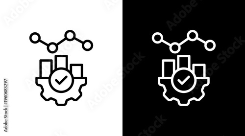 Performance Metrics White Icon Set Design