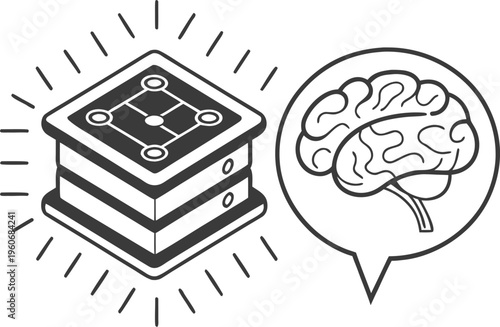 Abstract Deep Learning Layers Stacked Blocks, Neural Network Architecture Visualization, Artificial Intelligence Training Model Concept