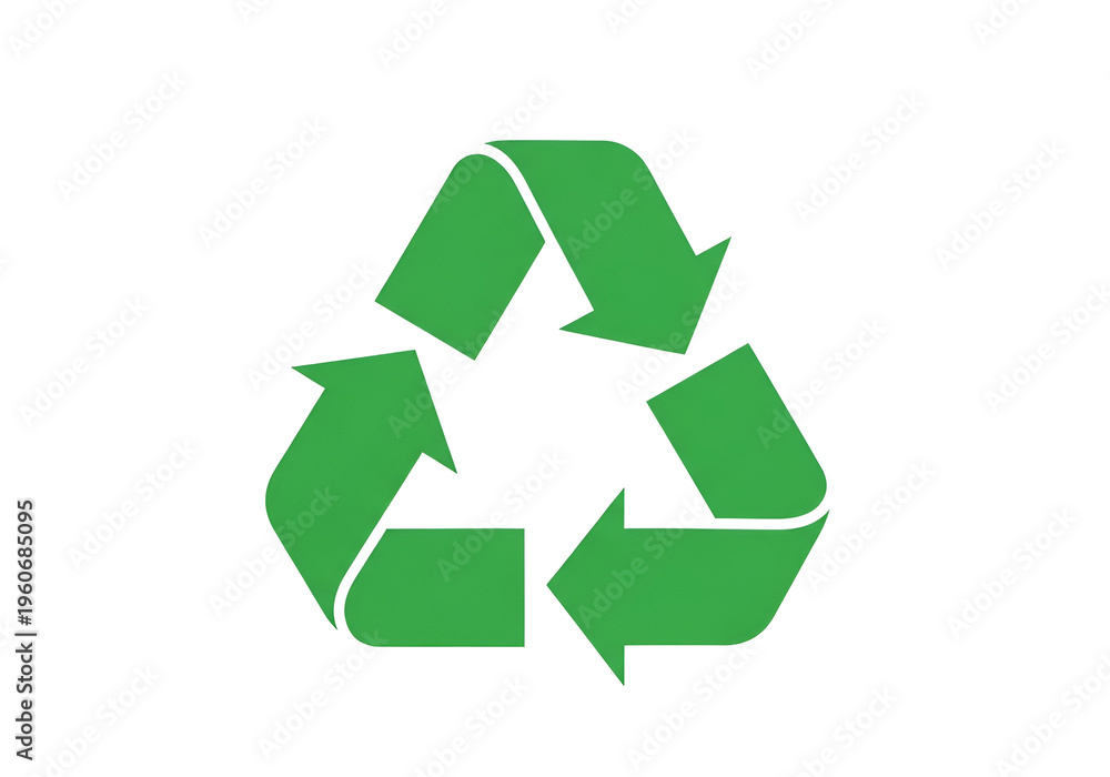 Obraz premium A green recycling symbol