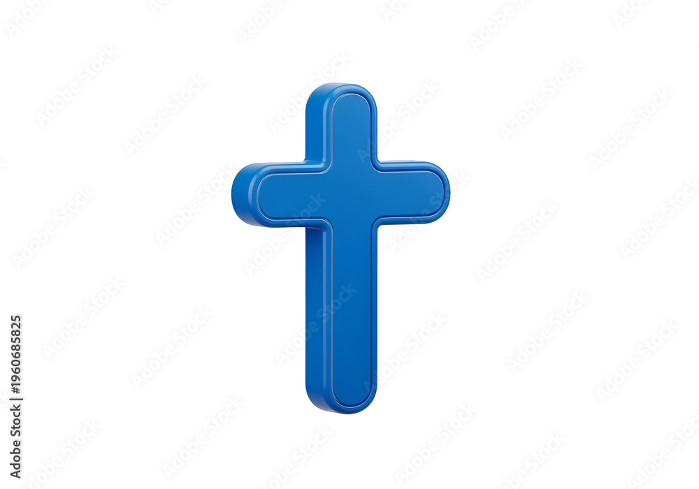 Obraz premium A blue cross symbol