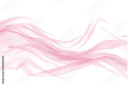Abstract pink wave background with geometric pixel pattern