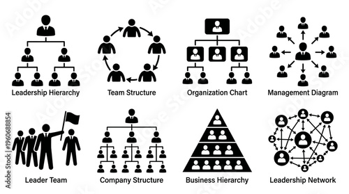 Vector Leadership and Decision-Making Icons Collection