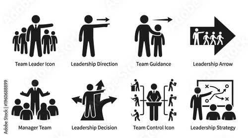 Vector Leadership and Decision-Making Icons Collection