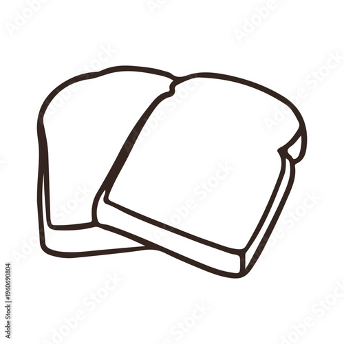 Two slices of toasted white bread