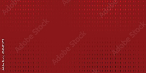Abstract red dotted wave background featuring flowing particles and gradient dots.