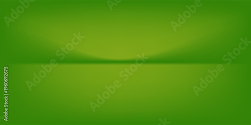 Abstract Green Gradient Background with Smooth Wave Shapes. Suit for banner, web, brochure, pamflet, poster and presentation