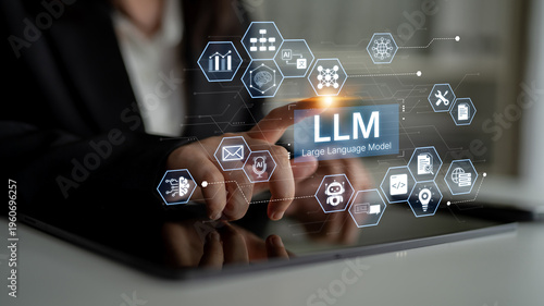 Photos Large Language Model LLM processing data