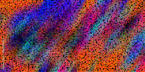 Dotted Abstract Background with a Vibrant Rainbow Gradient of Orange Blue Purple and Green Hues texture