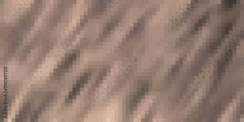 Pixelated abstract background in warm brown and beige tones with diagonal lines creating a textured, digital art effect for graphic design