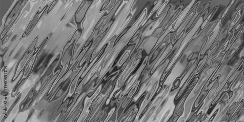 Monochromatic Abstract Liquid Metal Texture with Flowing Ripples and Streaks grayscale