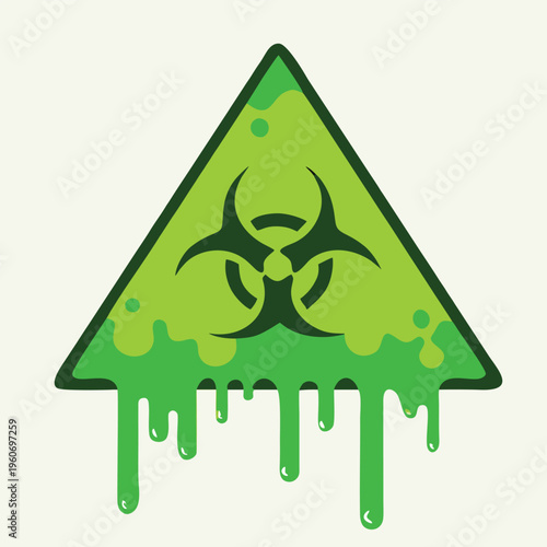 logo design vector illustration toxic chemical liquid effect