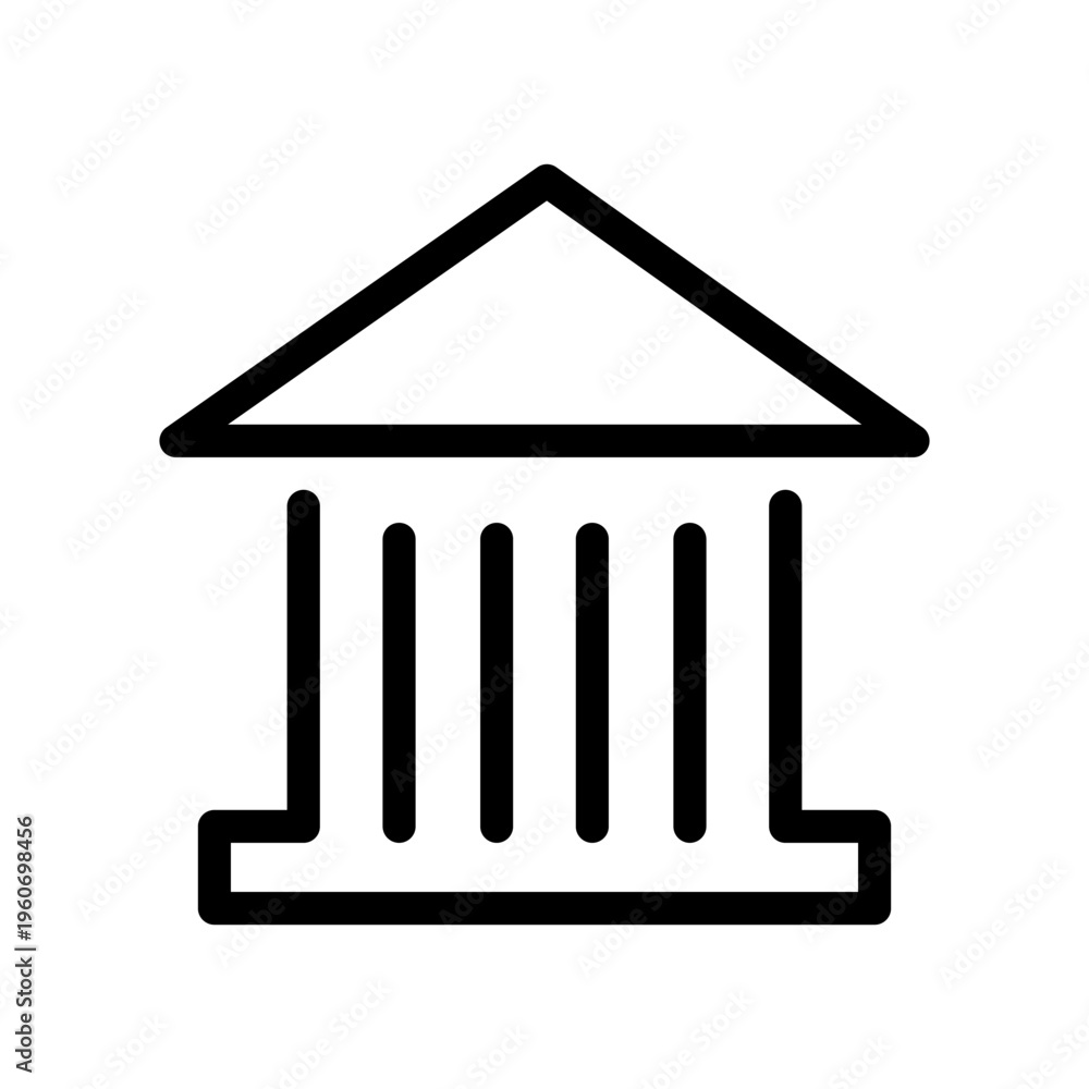 Fototapeta premium Court icon vector. Tribunal illustration sign. law forum symbol or logo.