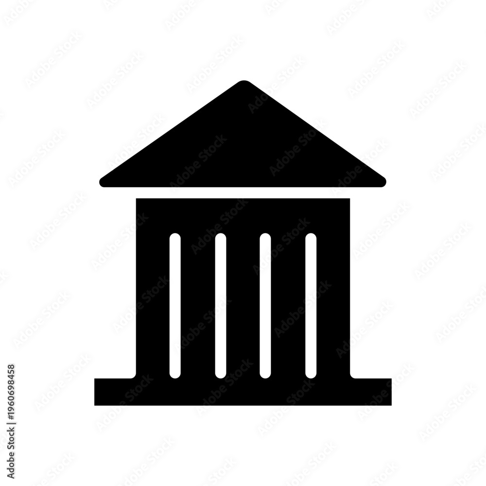Fototapeta premium Court icon vector. Tribunal illustration sign. law forum symbol or logo.