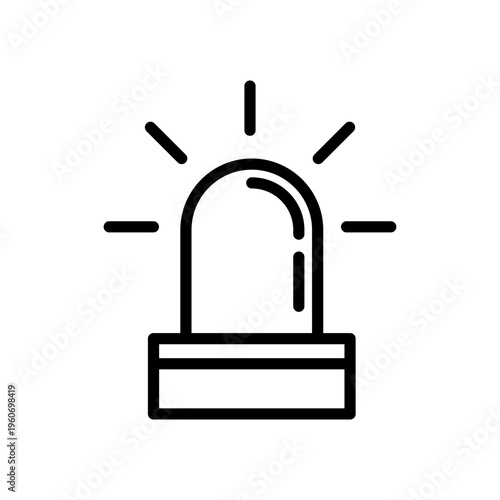 Police flasher vector icon. alarm illustration sign. siren symbol.
