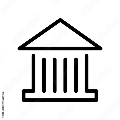 Court icon vector. Tribunal illustration sign. law forum symbol or logo.