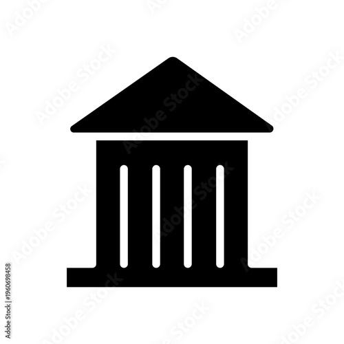 Court icon vector. Tribunal illustration sign. law forum symbol or logo.