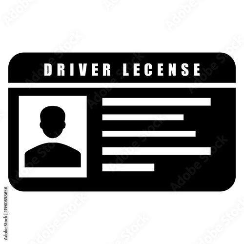 Driver licence vector icon. Driver id card illustration sign. card symbol.