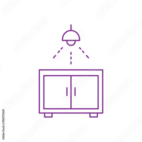 Smart home lighting system icon