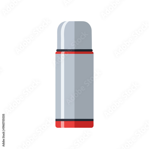 Stainless Steel Vacuum Thermos Vector