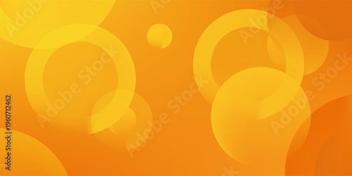 Abstract orange background with circles. Vector illustration