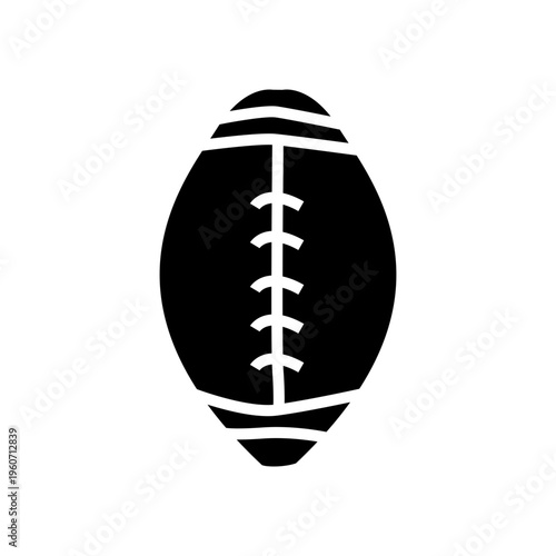 american football sport glyph solid style icon vector for references sport and web or app.
