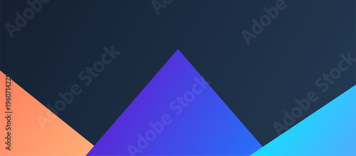 Abstract colorful gradient triangle peaks