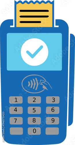 POS Terminal Credit Card Payment Illustration