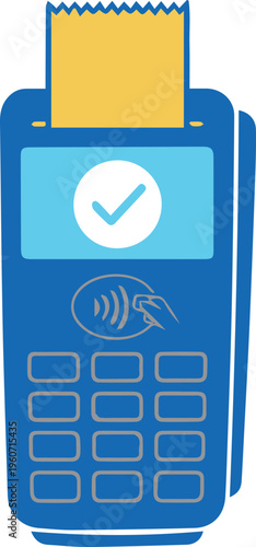 POS Terminal Credit Card Payment Illustration