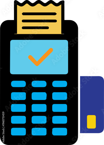 POS Terminal Credit Card Payment Illustration