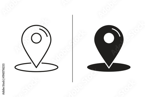 Map Location Pin Icon - GPS Navigation, Destination Point, and Place Finder
