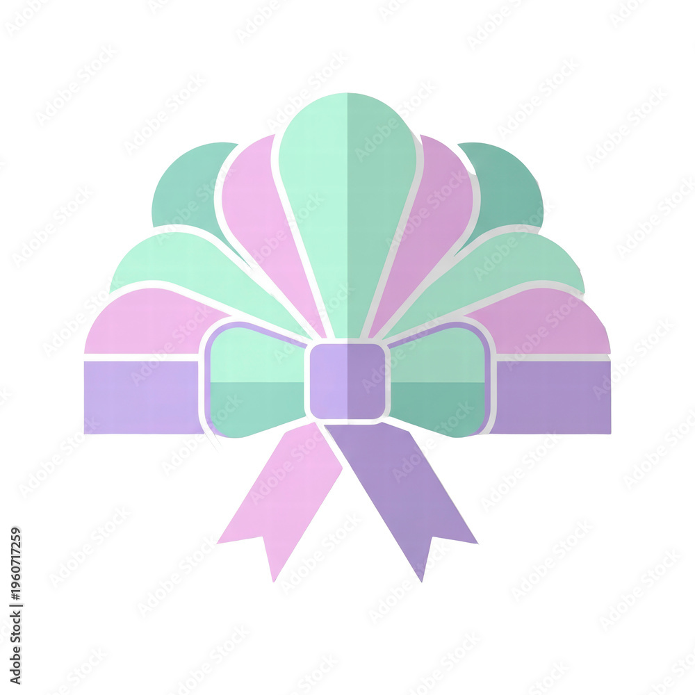 Fototapeta premium Pastel ribbon bow icon