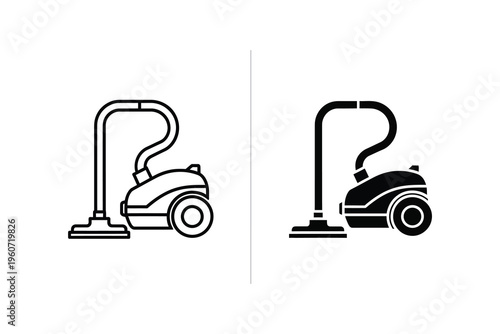 Modern Vacuum Cleaner Icon for Cleaning and Household Tasks
