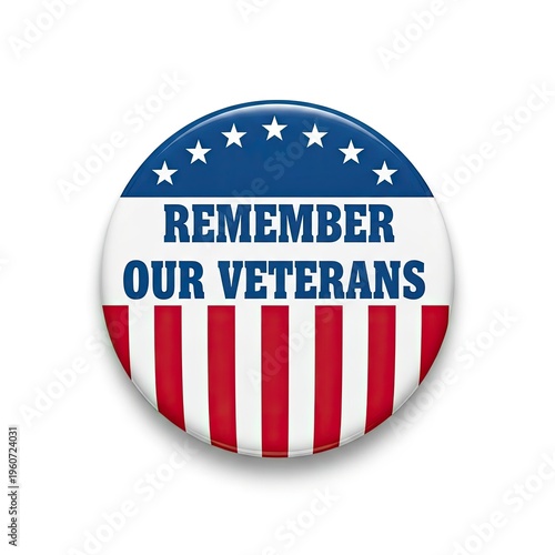 Free Download Patriotic badge honoring american veterans - GFXLoad