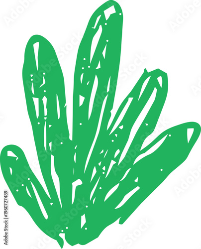 Crayon grass, childlike illustration, green scribble chalk texture. Nature lawn, field, spring, summer.