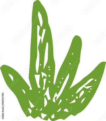 Crayon grass, childlike illustration, green scribble chalk texture. Nature lawn, field, spring, summer.