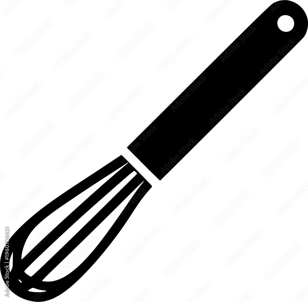 Fototapeta premium Silhouette of a Whisk in Profile