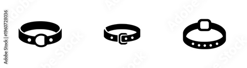 Silhouette of a ring that resembles an animal collar