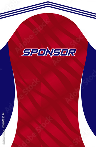 Smooth red and white abstract background featuring wave pattern for soccer jersey