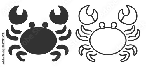 Crab Animal Sea Wildlife Flat Icon On Transparent Background