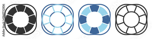 Lifebuoy safety rescue marine icon on transparent background