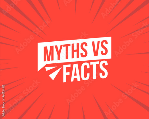 myths vs facts reality comparison concept in modern style