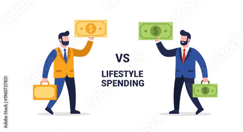 Navigating personal finance and lifestyle spending choices Visualizing income, savings, and expenditure decisions for a balanced life