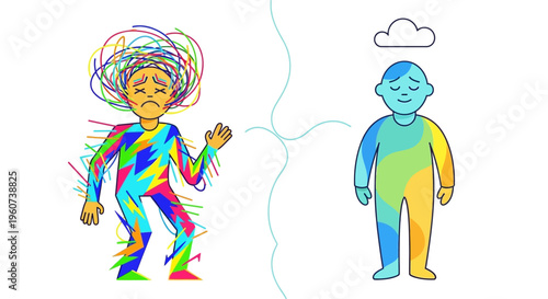 Contrasting Emotional States From Chaos and Stress to Calm and Serenity