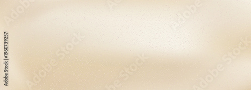 Light brown cream color gradient backdrop. Fine dots, flecks, specks spread over bg area. Vector repeating grain effect. Overlay template for website and presentation layouts.