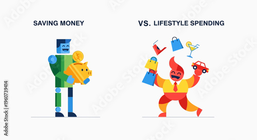 Saving Money Versus Lifestyle Spending A Visual Comparison of Financial Habits