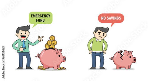 Financial Planning And Savings - Emergency Fund Vs No Savings