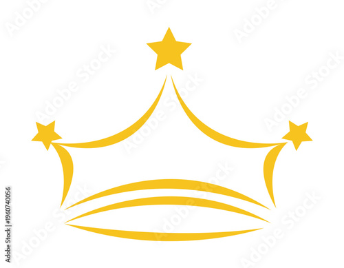 シンプルな王冠のイラスト　