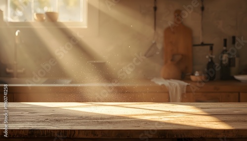 Sunlight Streaming Through Window Casting Warm Glow Over Empty Bathtub in Modern Bathroom