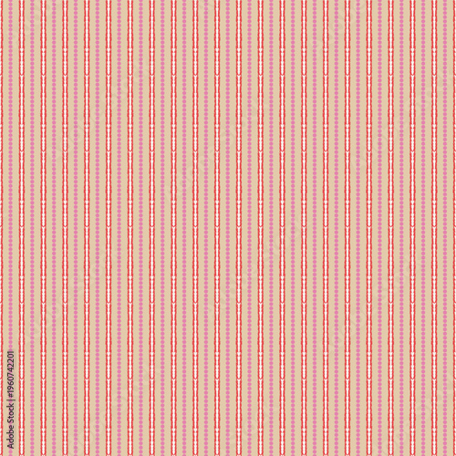 Pink Vertical Dotted Stripe Boho Graphic